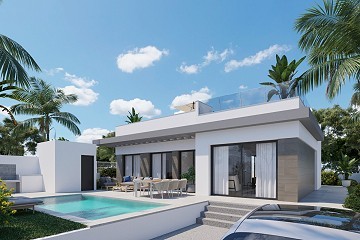 Prachtige nieuwbouwvilla met 3 slaapkamers, 2 badkamers en zwembad in Polop de la Marina